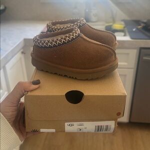 UGG Chestnut Suede Slip-Ons